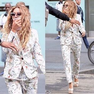 The Kooples Botanical Floral Printed Blazer
